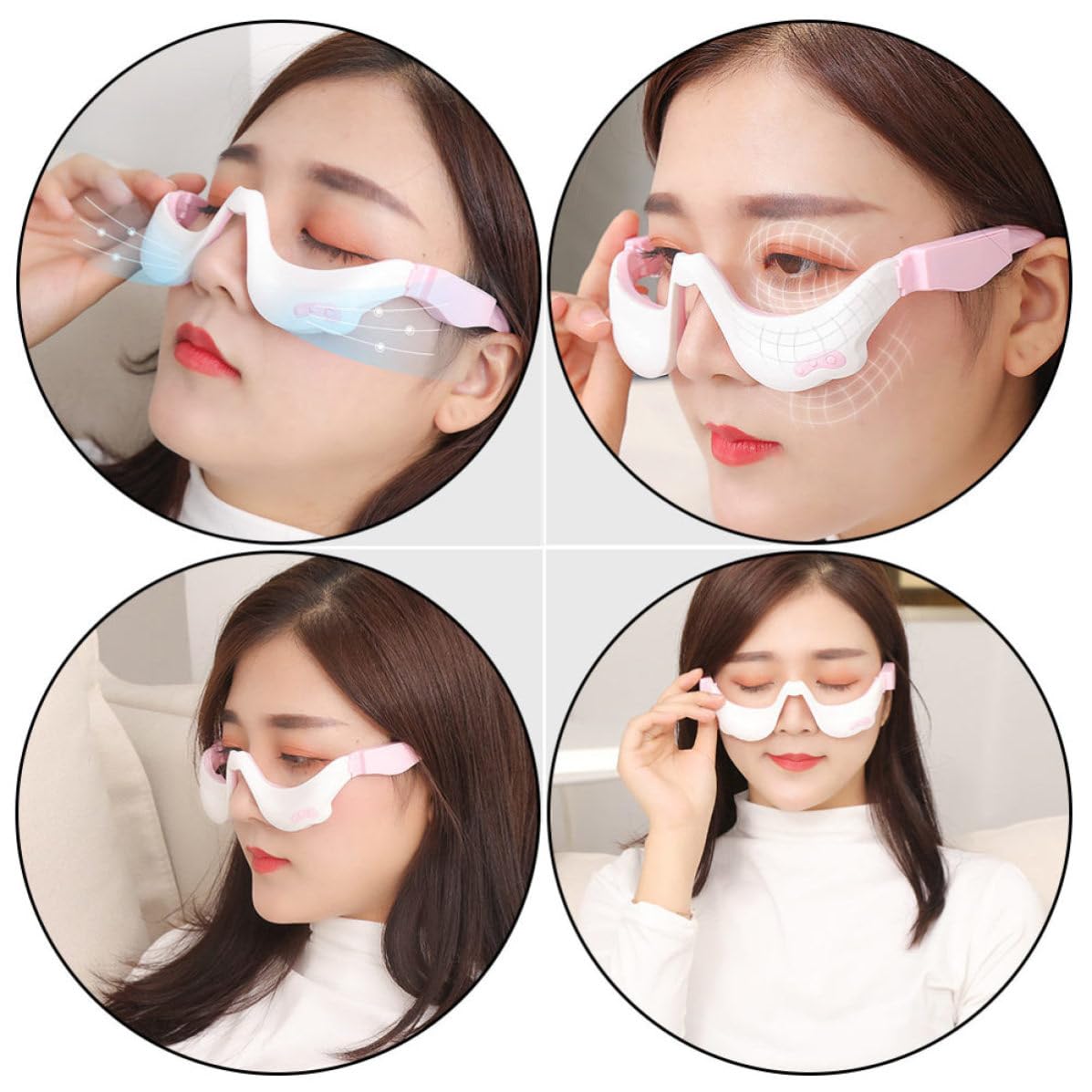 Masajeador de Ojos Profesional Blanco Puente Nasal Curvo
