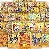 MJSUSIDI 55 Gold Cards Packs Holder Vmax DX GX Ultra Rare Golden TCG Deck Box with Trainer Card Holder (Holds 55+ Magical Cards)