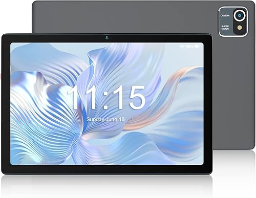 Dewsod Tablet de 10 pulgadas, Android 13 Go Tablet con 6 GB (2+4) RAM + 64 GB de ROM, procesador de cuatro núcleos, 1280 x 800, cámara dual, batería