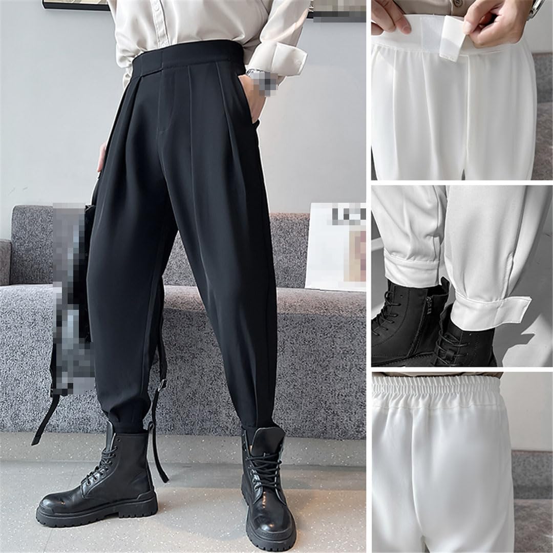 Vogrtcc Pantalones Harem para Hombre Cintura Elástica Pantalón Casual Tamaño Grande