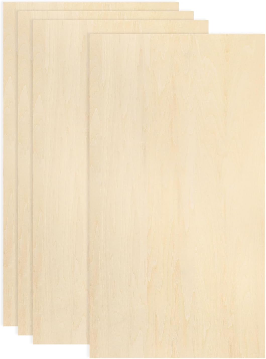 MECCANIXITY 4Pcs Basswood Sheets 18 x 24 x 1/8 Inch Plywood Wood Panels Lightweight/Durable for Painting, Dollhouse, Aircraft Model