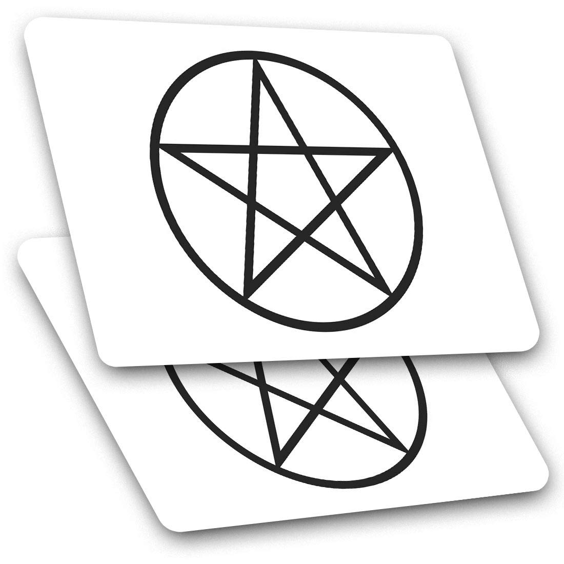 Rectangle Stickers (Set of 2) 10cm - Pentagram Symbol Wicca Celtic Sign 5247