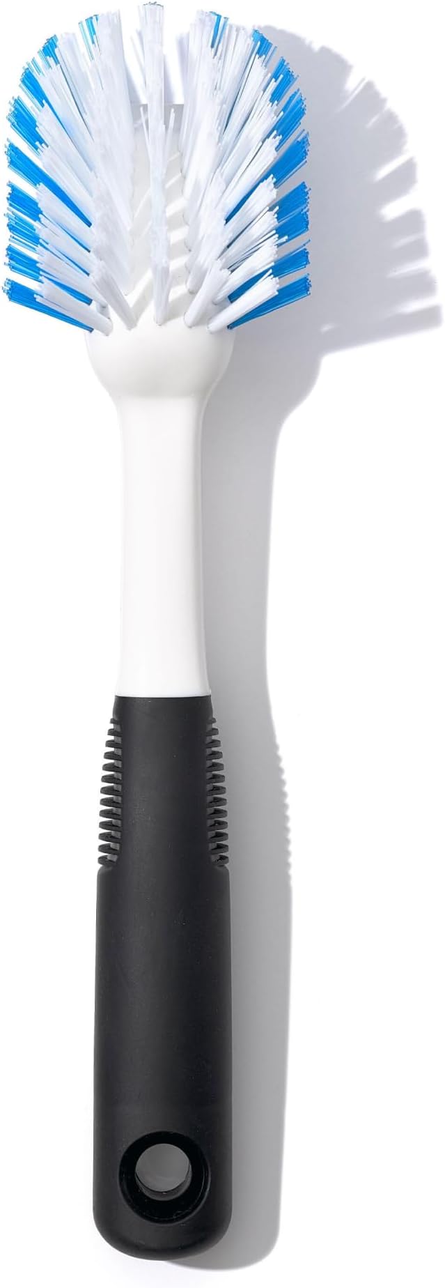 Good Grips Dish Brush, Nylon Bristles with Built-in Scraper, Safe for Non-Stick Cookware, Non-Slip Handle, Dishwasher Safe