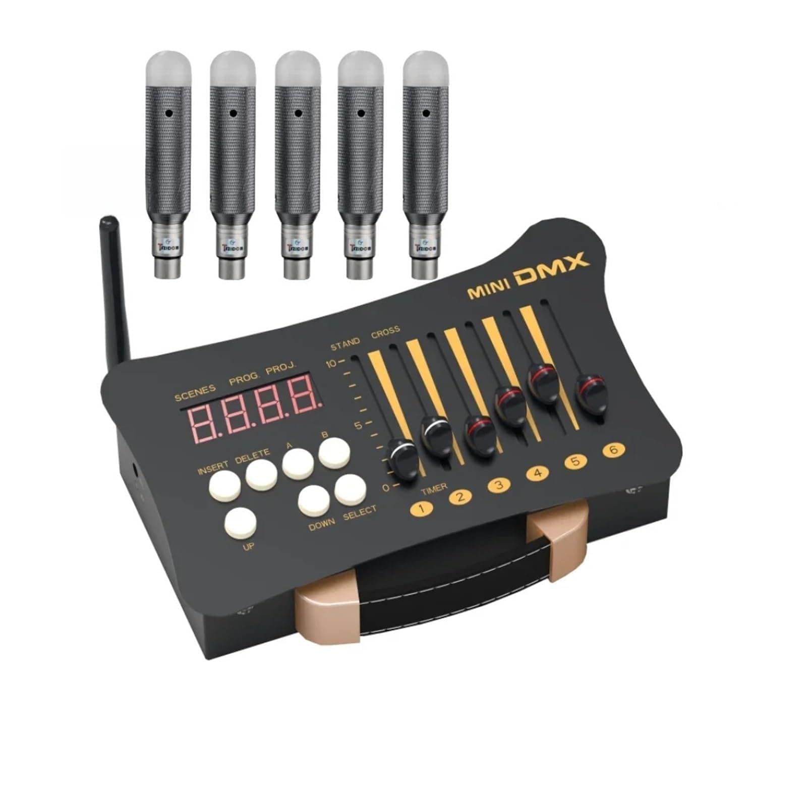 DMX Controller, DMX Controller Disco Light, 1pcs DMX512 + Charging Receiver Party DJ Sta Ligh Combination(1 and 5)