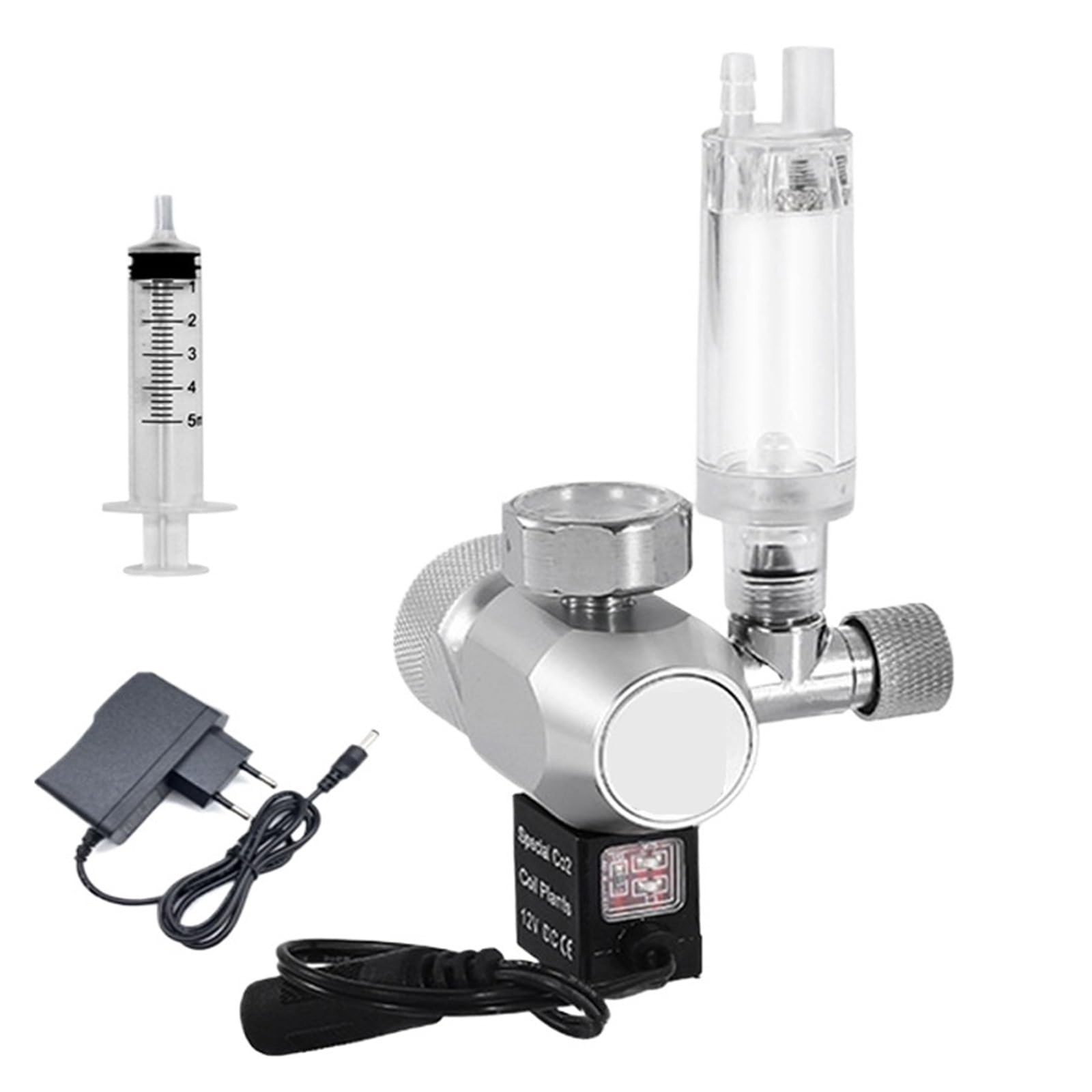 Válvula Reductora de CO2 for pecera, válvula solenoide, regulador Control Cilindro Gas for Acuario(G3-4)