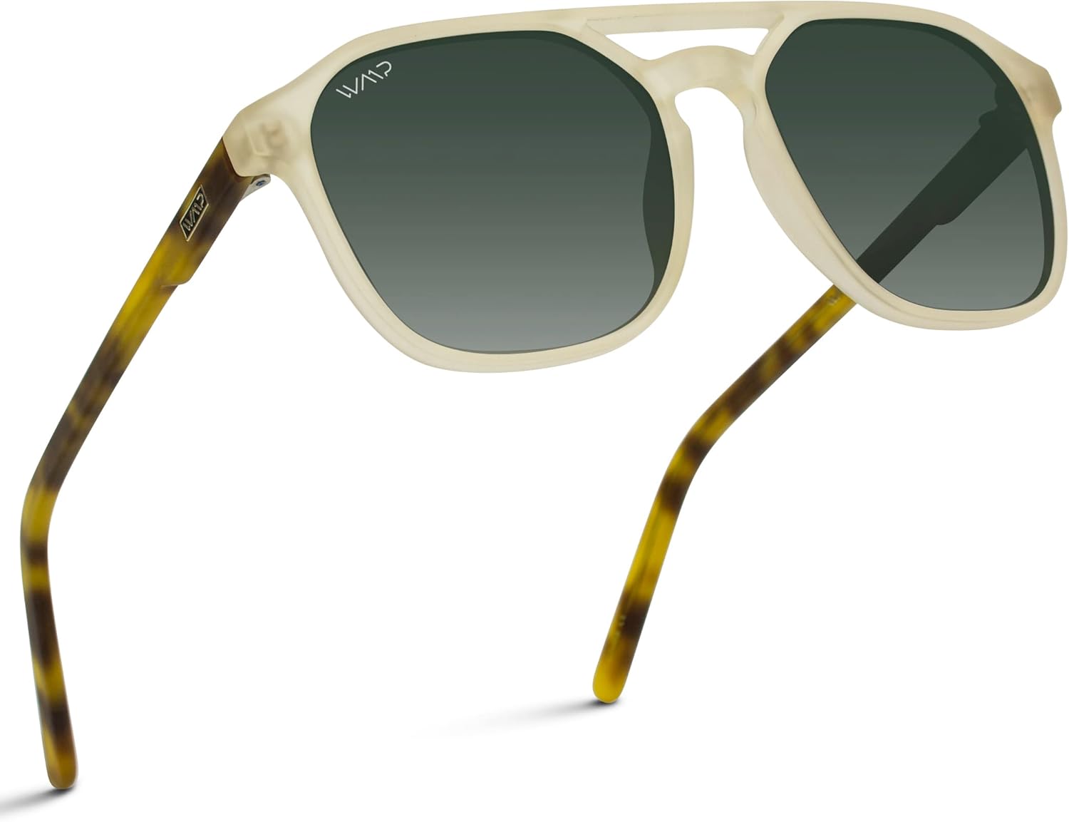 WearMe Pro Polarized Double-Bridge Large Rectangular Unisex Sunglasses