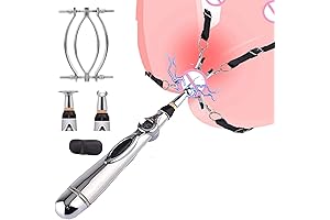 Electric Shock Sex BDSM Stimulation Nipple Clamps Clitoris Labia Shocker Wand