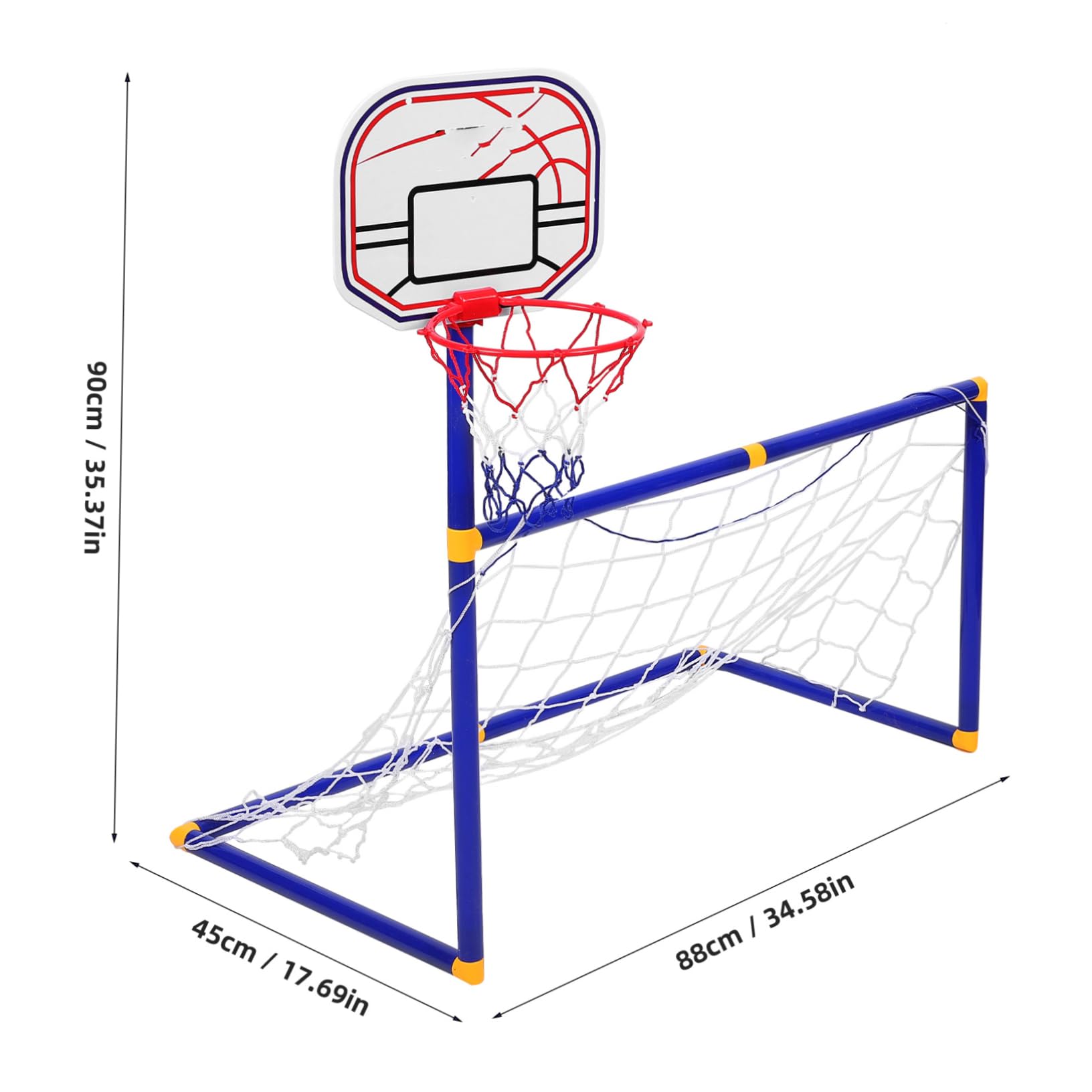 HEMOTON 1Set Portable Basketball Hoop and Soccer Goal for Lightweight Sports Training Equipment for Backyard Play and Skill Development