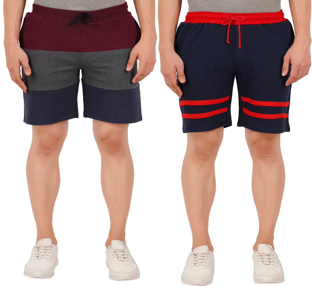 checkersbay Mens Shorts (XXL, Maroon,Navy)-picture-23