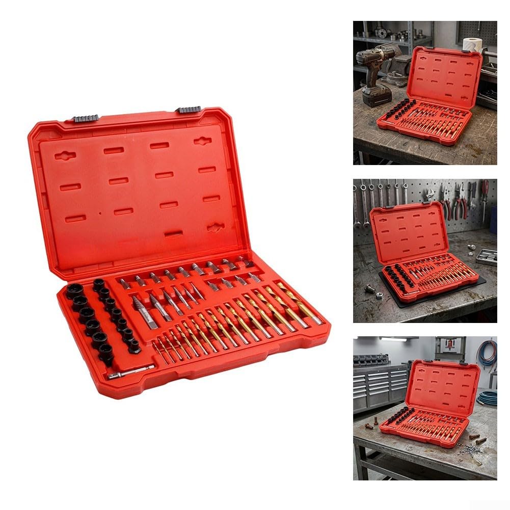 Niceminiwall Juego Extractor Tornillos 49 Piezas para Acero Aleación Juego