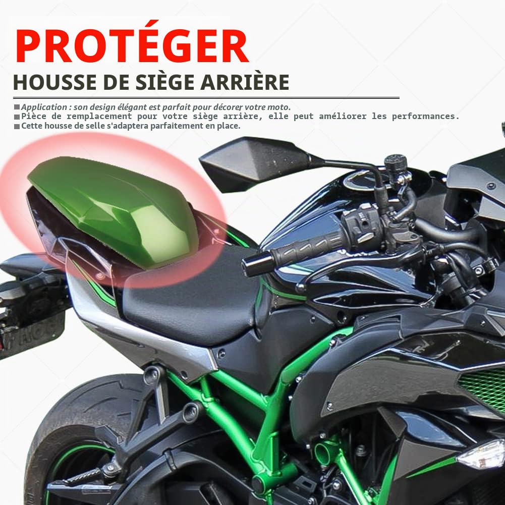 Moto Z900 Passager arrière Pilion Solo Seat Cowl Cover Carénage en ABS Dur Section arrière Bosse arrière pour Z H2 H 2 (2020-2023) Z HS SE (2021-2023) Z 900 Z-900 (2017-2023) (Noir)