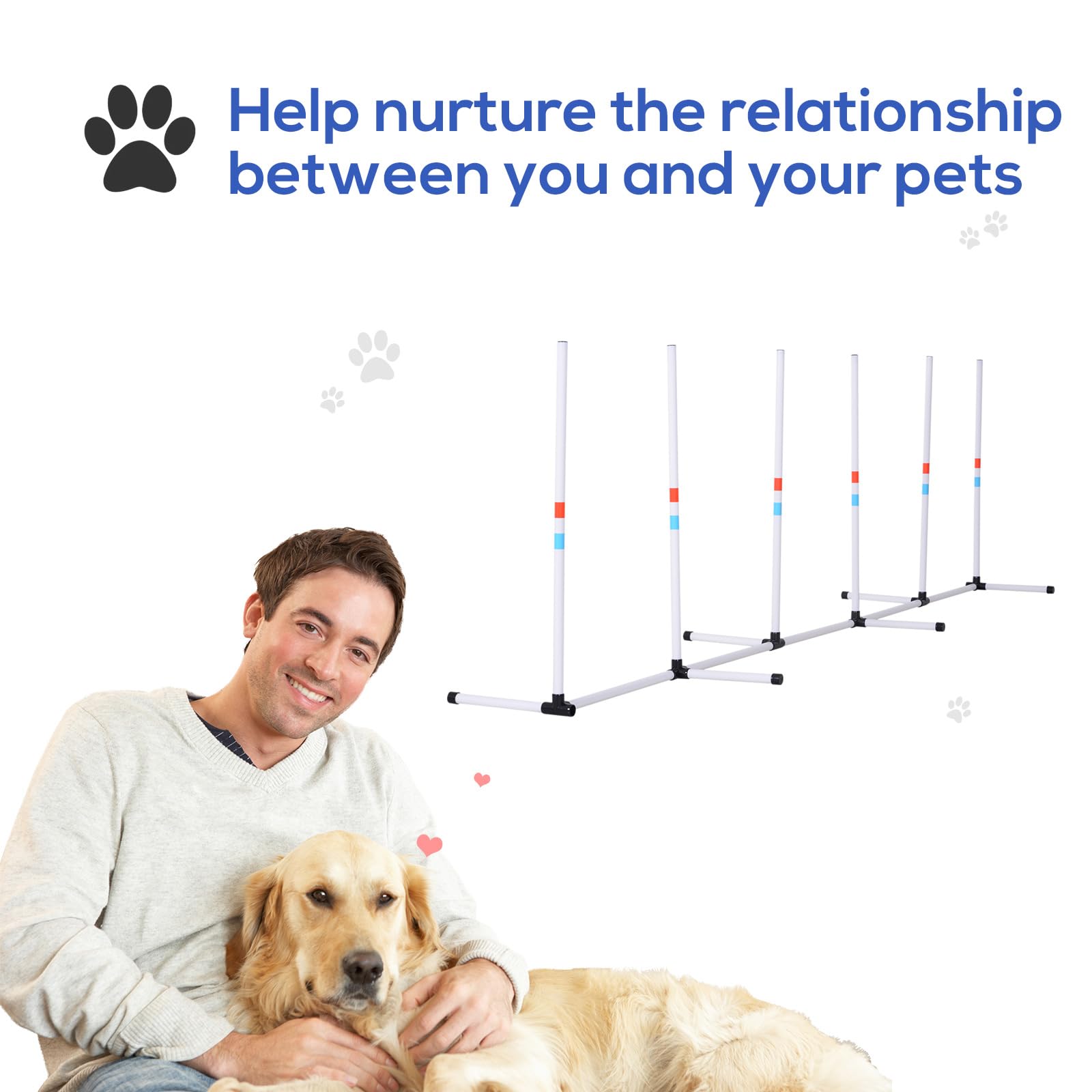 Kaimei Dog Agility Training Weave Poles Set - Adjustable Dog Obstacle Course for Exercise and Training - Portable with Storage Bag - Great for Outdoor Play and Pet-Owner Bonding - image 5