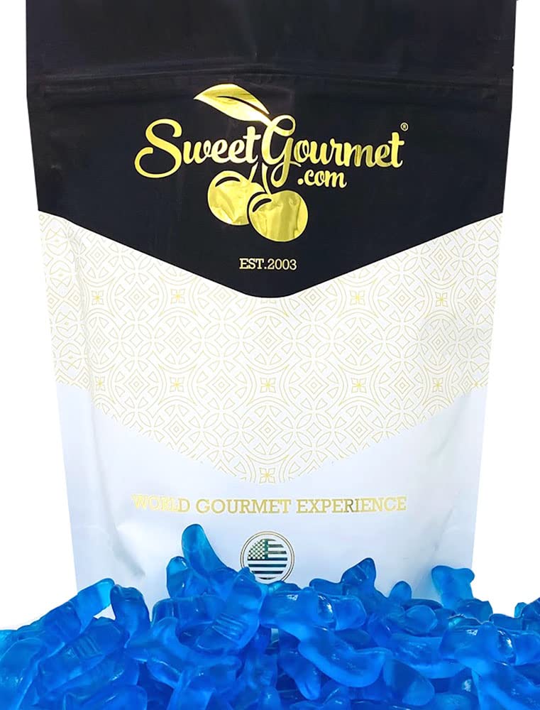 SweetGourmet Blue Raspberry Dolphins Gummy Candy | 1 Pound