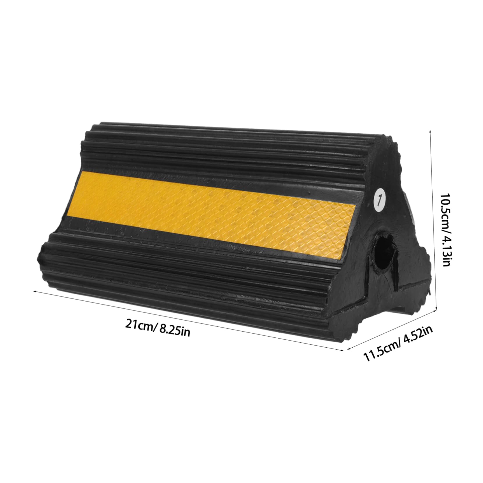 Cabilock Calzos para Ruedas De Goma Antideslizantes con Cinta Reflectante, Tope Triangular Portátil 210x115x105 Mm para Automóviles, Camiones y Remolques, Uso En Pendientes y Estacionamiento Seguro