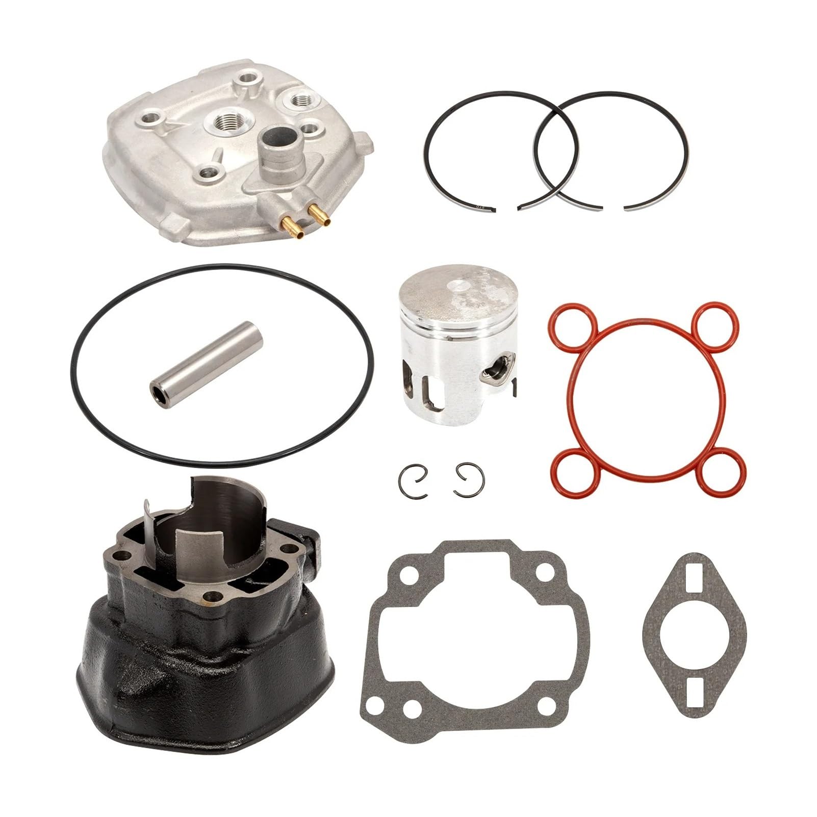 Cilindro Pistón Kit Para Aerox Para Mbk Nitro Malaguti F12 F15 Area 51 2T 70cc 47mm Kit De Cilindro De Gran Cilindro Con Culata