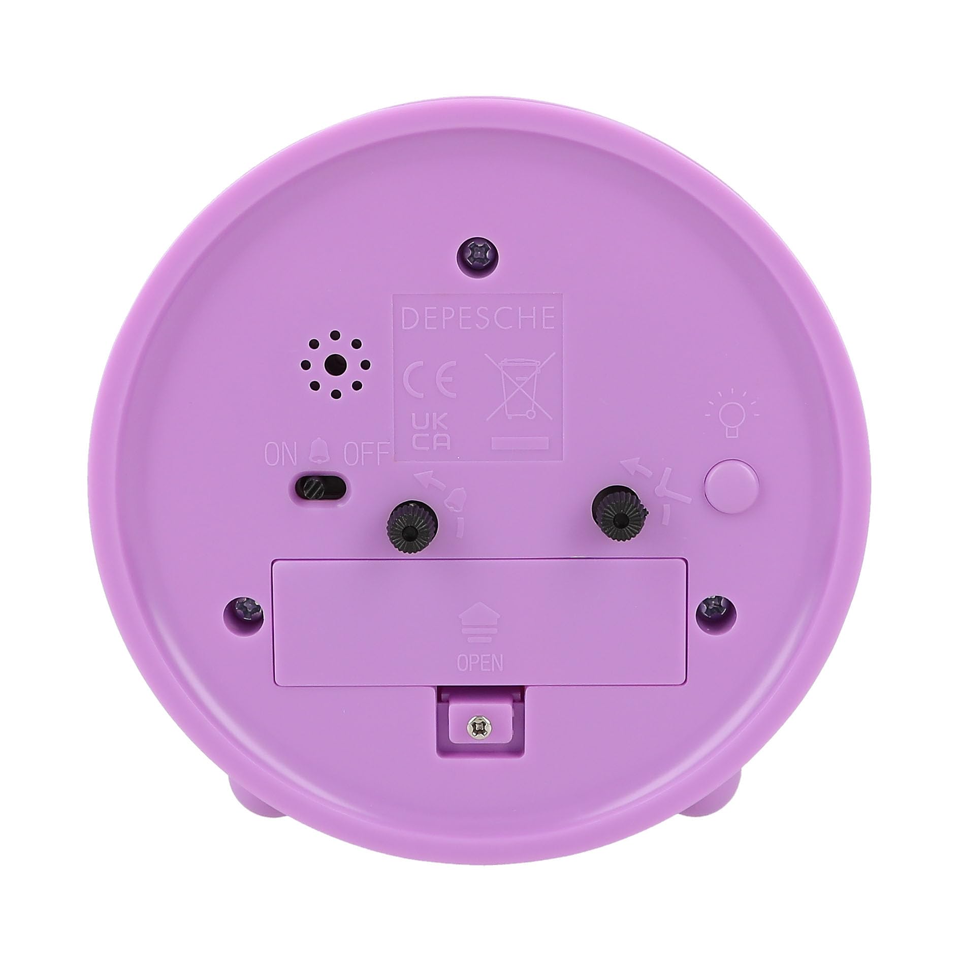 Depesche 12662 TOPModel Glitter Queen-Sveglia per Bambini in Viola con Motivo a modellino, Orologio Silenzioso con Funzione Luce, Batteria Inclusa, Colore