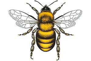 6 Sheets Bee Tattoo Temporary Fake Bee Tattoo Stickers for Men, Adults, and Women