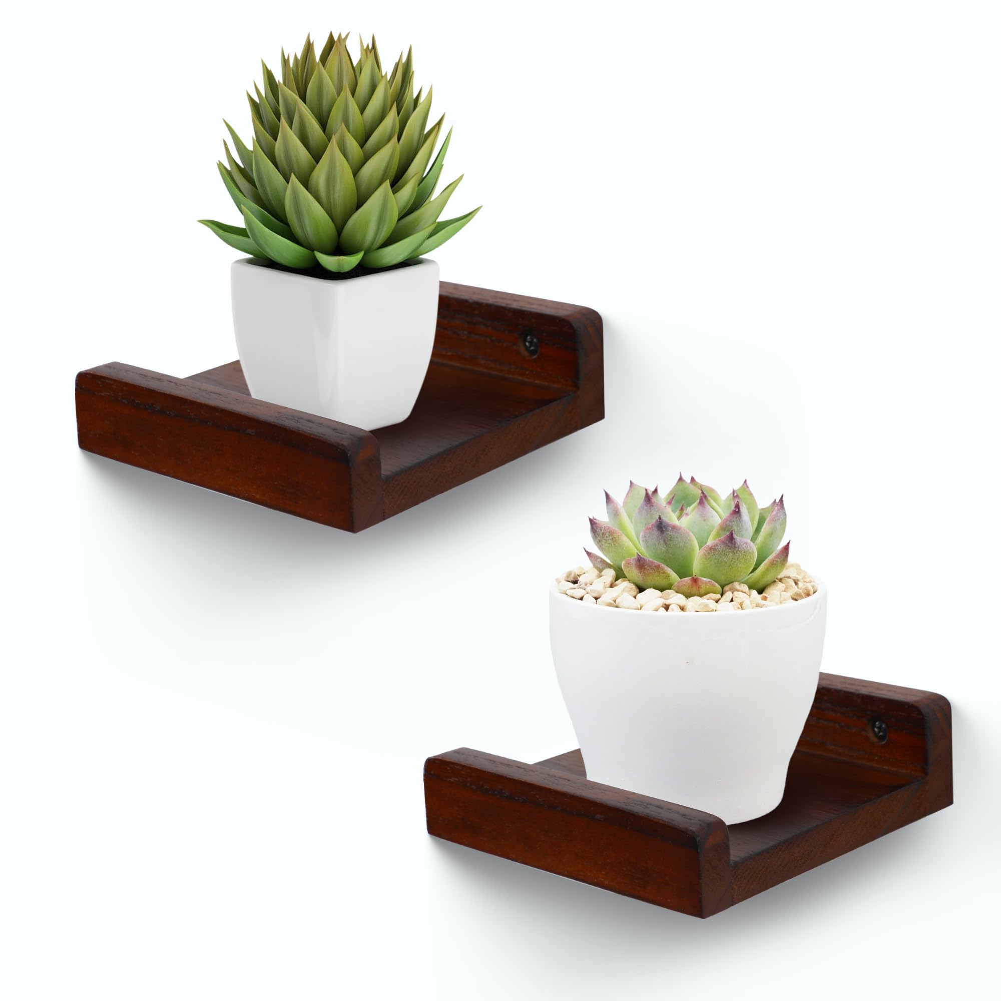 Small Wall Shelf,Small Floating Shelves for Wall,Mini Plants Shelf Wood