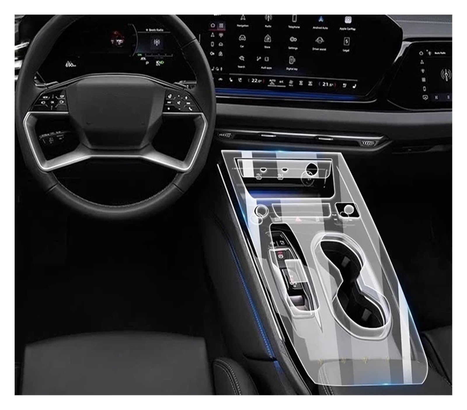 Für Au&di A5 B10 S5 2025 Matte Blendfreie Displayschutzfolie Für Mittelkonsole Und Navigationsbildschirm TPU-Folie Kratzfest Displayfolie