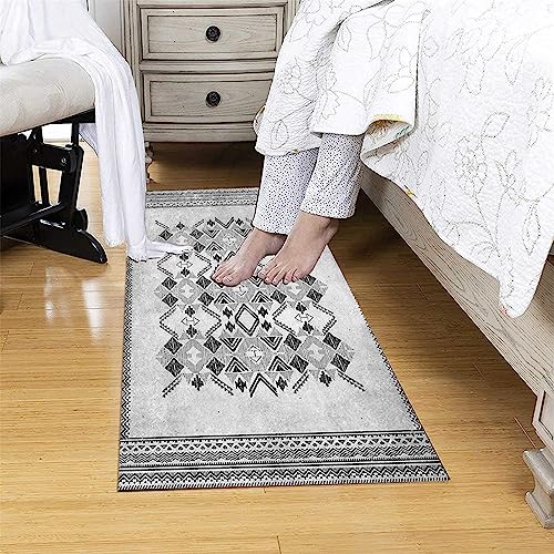 Alfombra larga para pasillo gris de 40x380 cm lavable 4