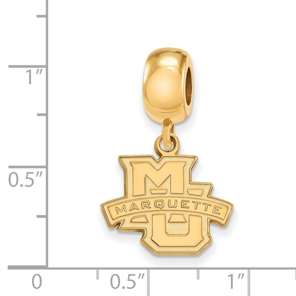 Marquette Small (1/2 Inch) Dangle Bead (Gold Plated)