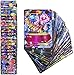 ZEZHE Pokemon Karten 100, 120, 200 Sammelkarten, Pokemon Vmax GX EX DX V Booster Sammelkarte, Energietrainingskarte, Jungen und Mädchen (20 GX + 20 Mega + 1 Energie + 59 EX)