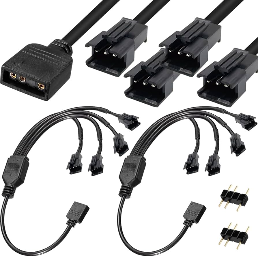 Cavo Sdoppiatore LED ARGB 5V - Da 1 A 4 Per Ventole PC Gaming - Foto 4