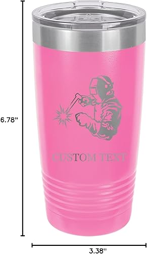 Miniatura 5 de Vaso de acero inoxidable con aislamiento al vacío de 20 onzas personalizado de doble pared grabado con láser, taza de café morada, soldador,