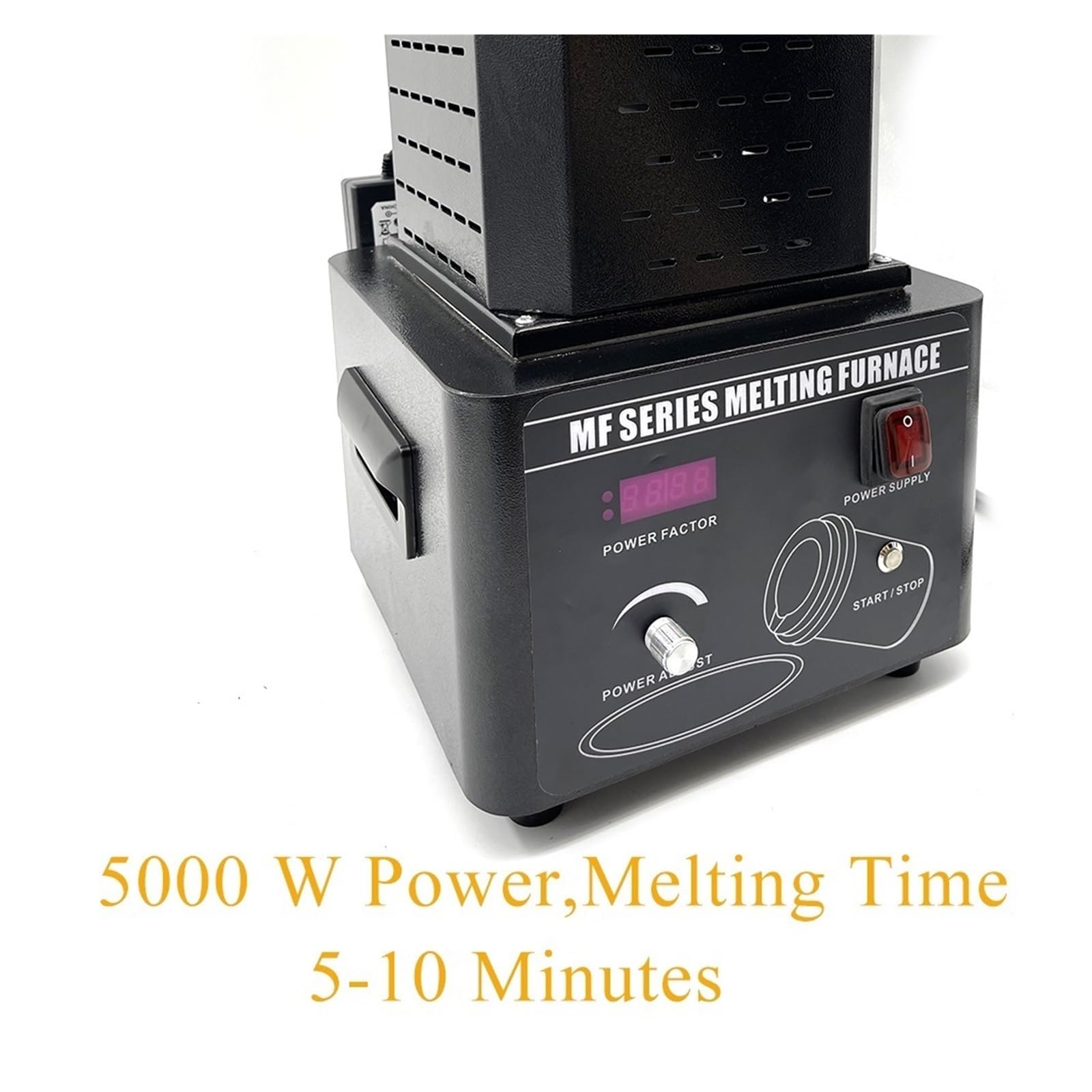 5 KW Narzędzia Jubilerskie Sprzęt Srebro Złoto Miniaturowy Piec Indukcyjny Do Topienia Metali Na Sprzedaż Bez Kontroli Temperatury 1600 Stopni Bezpieczne i wydajne ogrzewanie metalu(3kg)