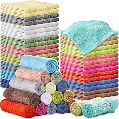 Juego de 52 toallas de algodón absorbente a granel multiusos Cover