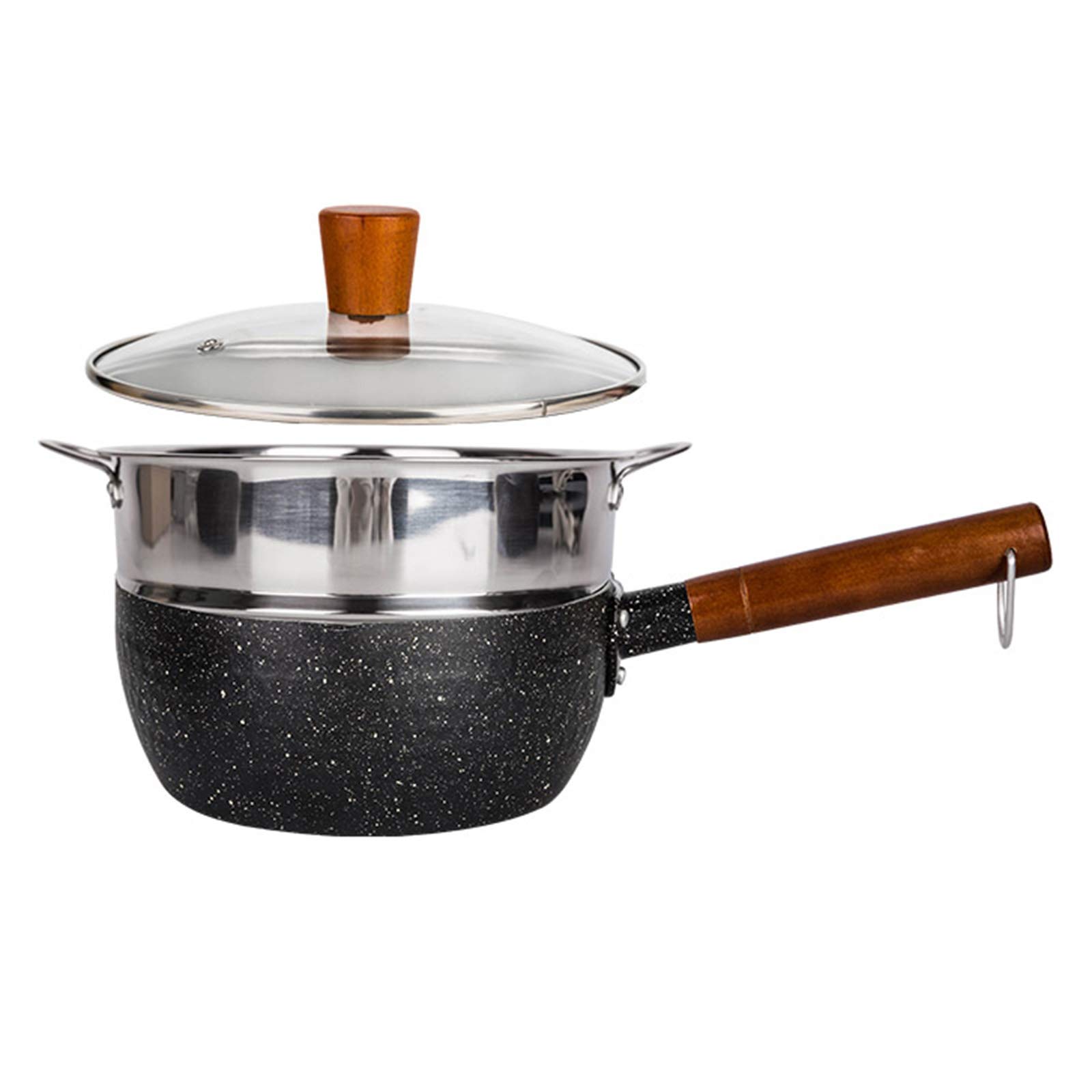 Poêle à sauce antiadhésive Yukihira de 24cm pour cuisiner et vaporiser sainement sans attacher