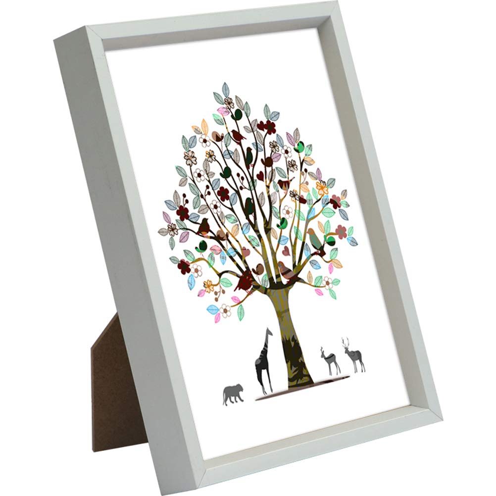 KaixinRoomFreestanding and Wall Mountable Photo Frame White for Standard Photograph Size (Silver, 7" x 5")
