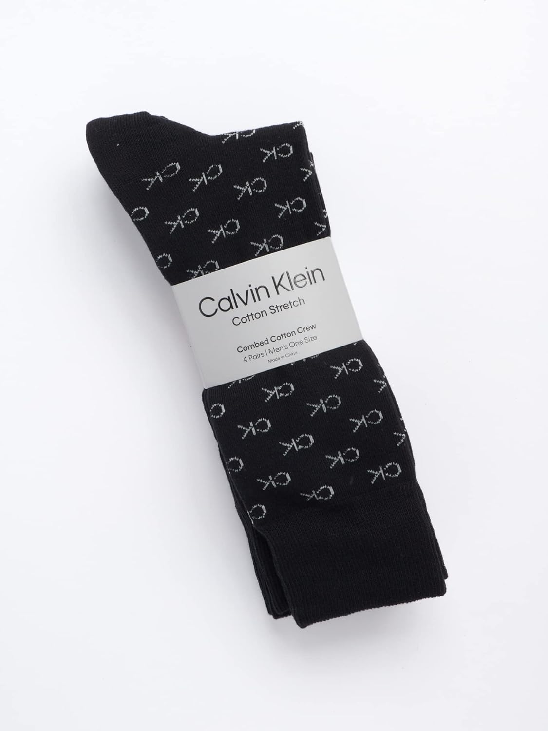 Calvin Klein Mens Dress Socks - 4 Pack Soft Cotton Blend Crew Length Work Socks for Men for Casual Business & Formal Wear - Image 2