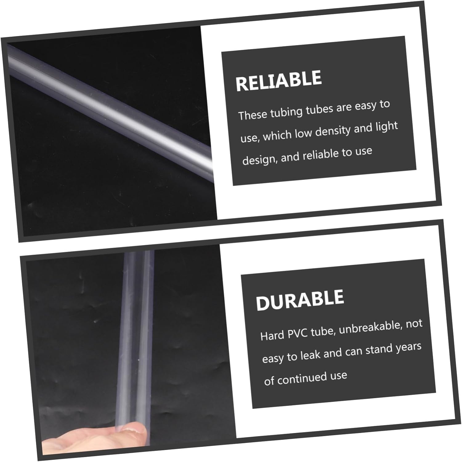 8pcs Transparent Pvc Tubing Hard Water Pipes for Indoor Outdoor Use Impact-resistant Od Id for Advertising and Signage