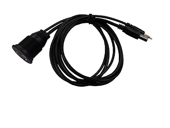 RonDexy USB Flush Mount - 1M 3ft 3.5mm and USB 2.0 AUX Extension Mount, Dash Mount, Flush Mount, Panel Mount Cable, for Car, Boat, Motorcycle