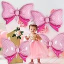 TOYXE Happy Birthday Bow Foil Balloon Decoration | Girl Birthday | Bowtie Balloon Party Decoration (Pack of 5) gallery image