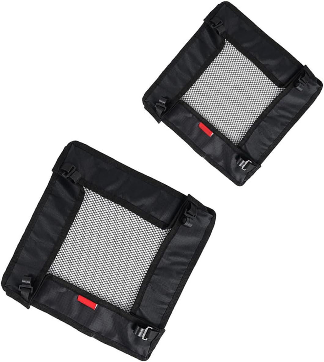 2Pcs Suspended Mesh Bags for Outdoor Storage Multi Purpose Folding Tableware Organizer Durable Net Bags with Protective Sides for Camping and Picnics