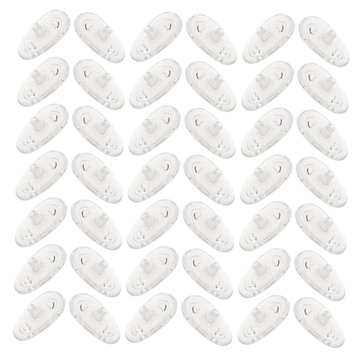 SOIMISS Accessoires Antidérapants en Silicone 30 Paires de Coussinets Nasaux Pratiques pour Lunettes pour Fixer les Verres, Adaptés pour Usage Professionnel