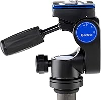 Vista 4 de Benro Panhead de 3 vías: cabezal de trípode profesional de aluminio con placa de liberación rápida Arca-Swiss, control independiente