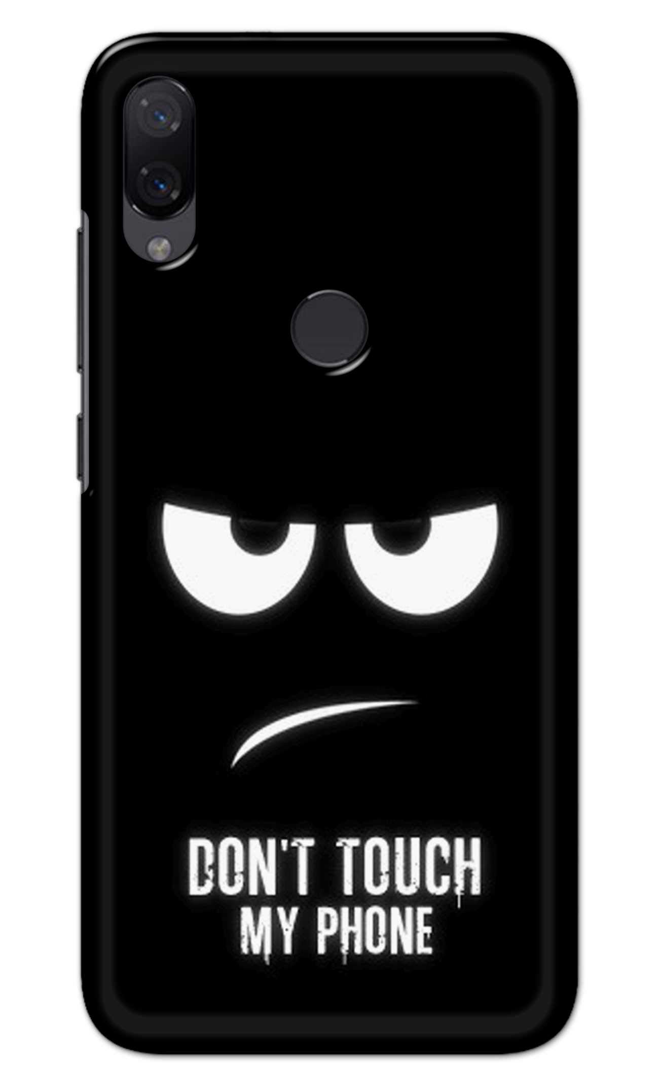 Trijas Cases Don't Touch My Phone Printed Designer Hard Back Case Cover for Xiaomi Mi Play -(PX) PSK2046