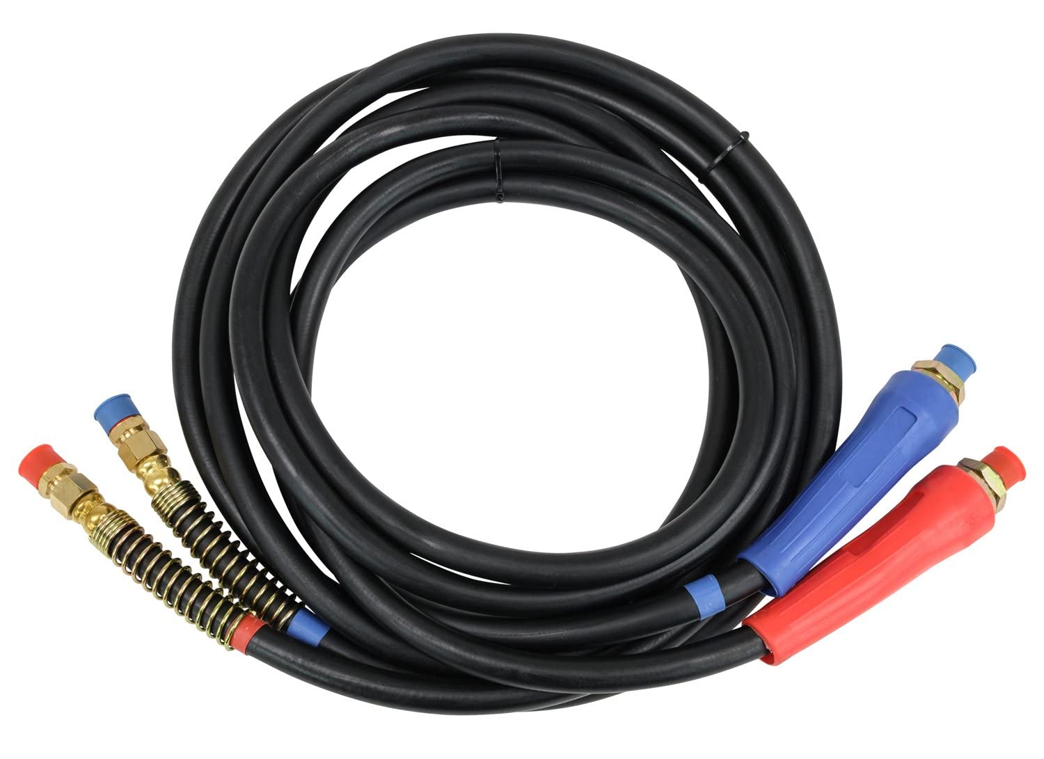 Mytee Products 15 Ft Air Line Hose Assemblies with Flexible Grips & 1/2" NPT Fittings - 1 pair (2 pcs) - Air Line Hose Straight Lead Set for Semi