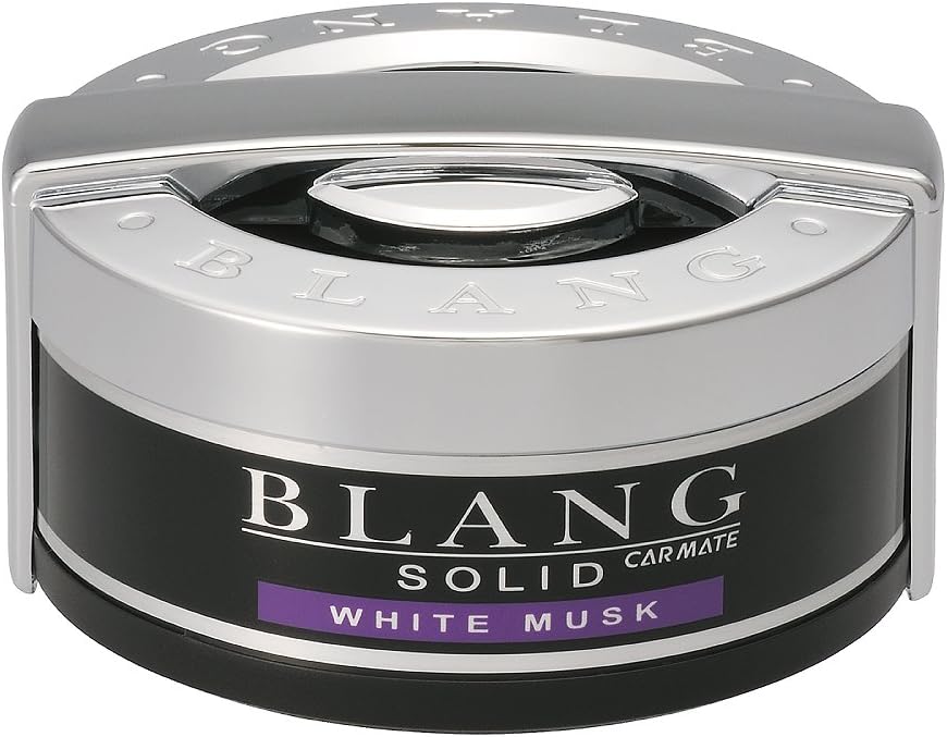 Blang Carmate Japan G691 Solid Half Cover White Musk Car Air Freshener Perfumes Gel Type 60g for Cup Holder Dash