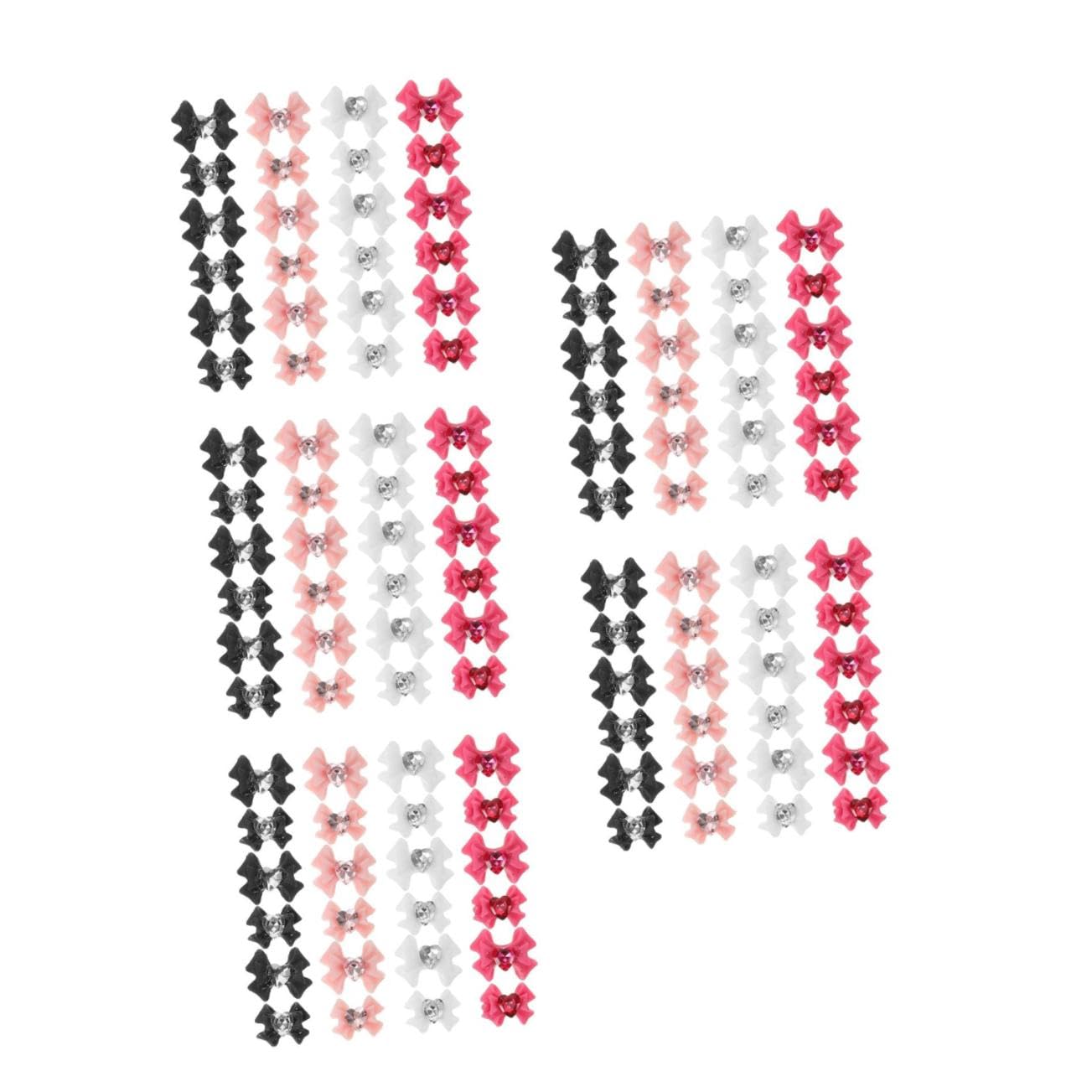 5 Set Ciondoli Per Unghie Con Accessori Per Nail Art Per Decorazioni Manicure Eleganti E Creativi Per Appassionati E Professionisti 40 Pezzi*5