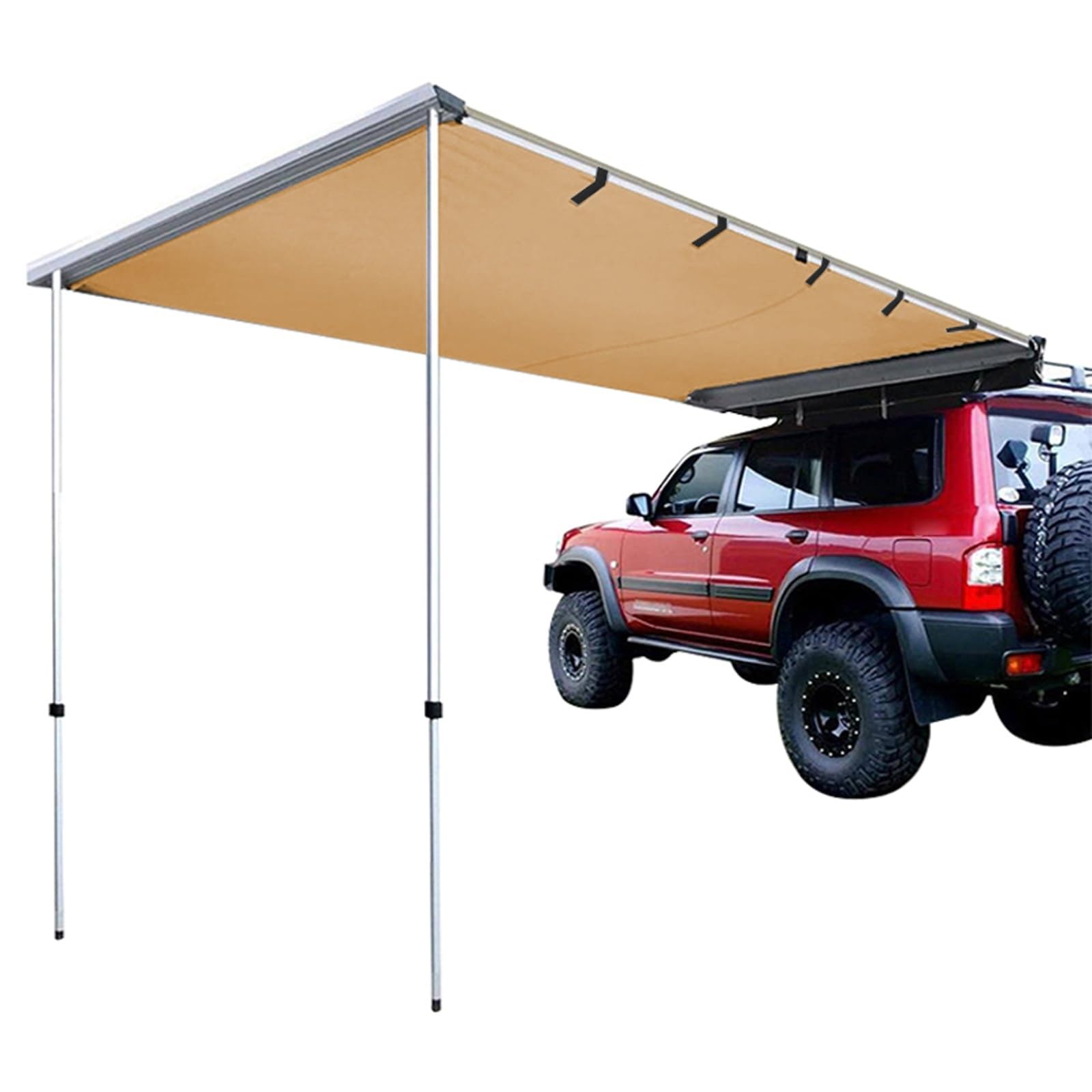 Tendalino Auto Estraibile UV50+, Tenda Auto Retrattile in Tessuto Oxford 420D a Quadri Antistrappo, con Protezione PU Impermeabile da 2000 mm(200x200cm/79x79in)