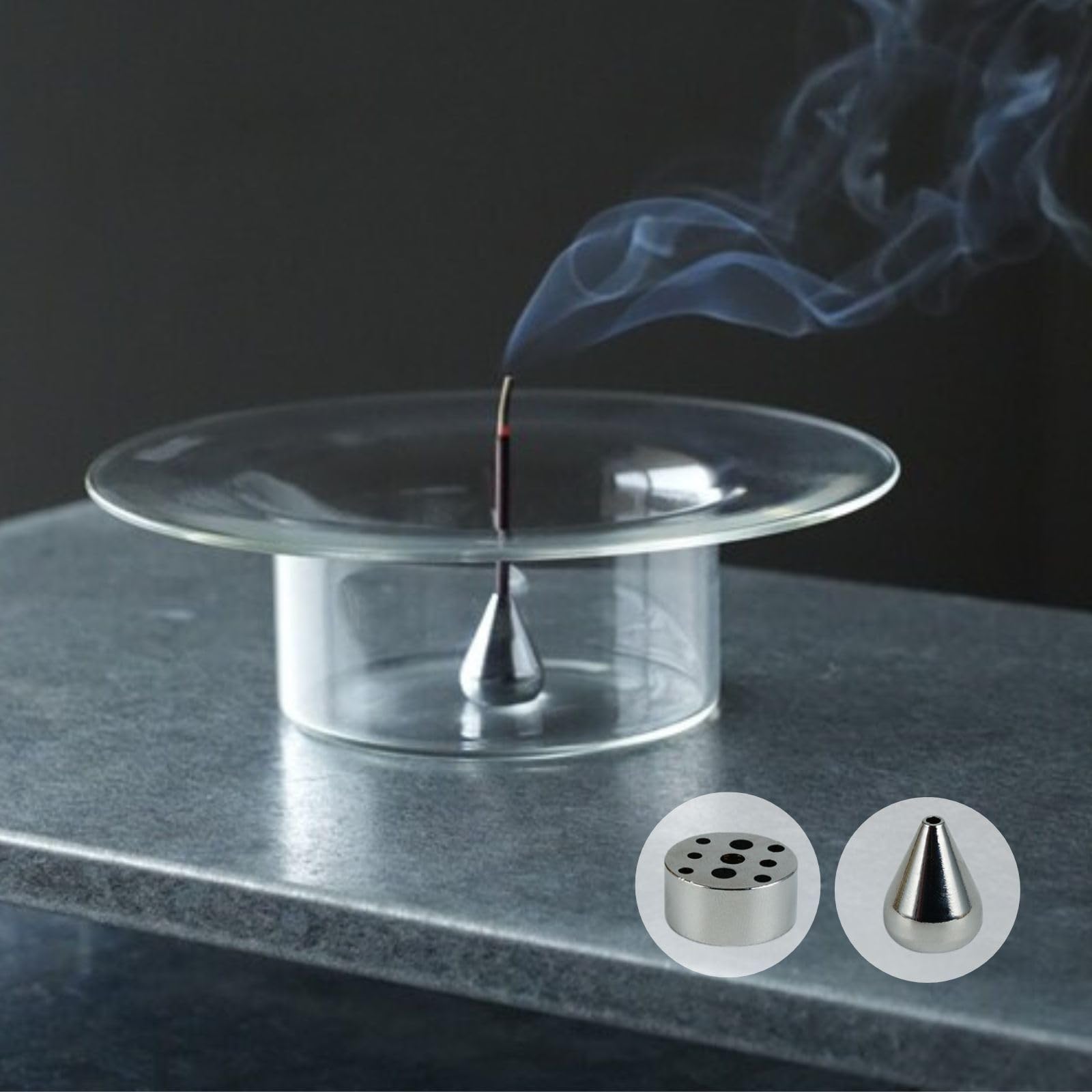 Amazon.co.jp: Anoverite お香立て オシャレ ガラス お香 香炉 灰が