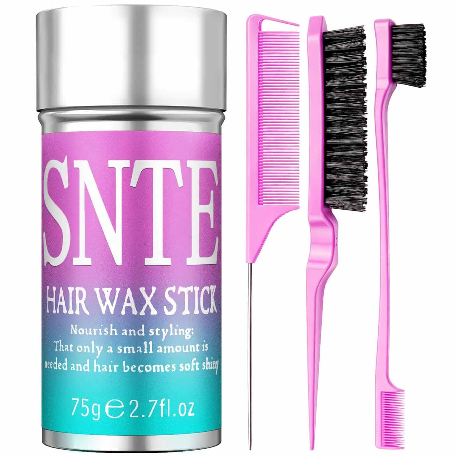 Amazon.com: Hair Wax Stick and Slick Back Hair Brush Set to Tame