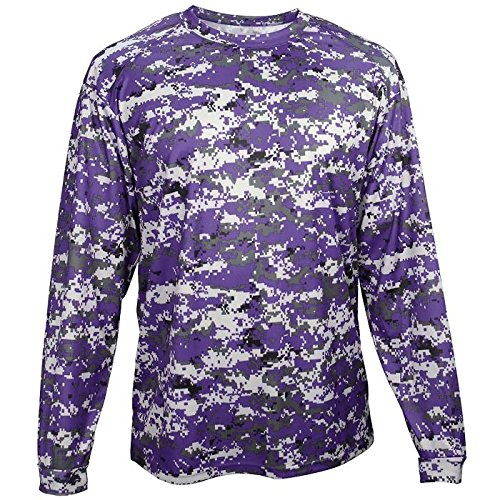 Badger Sports Digital L/S Tee Purple Digital X-Small