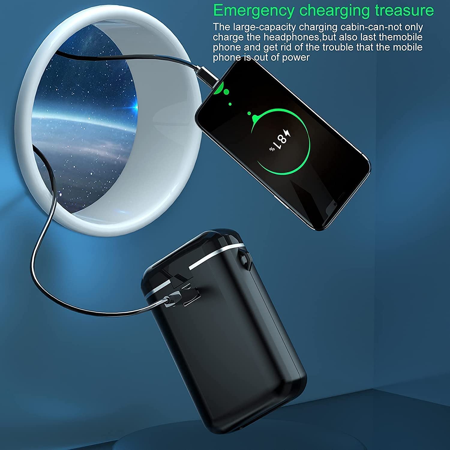 GeRRiT Auricolari wireless Auricolari e altoparlanti Bluetooth, IPX7 Cuffie sportive wireless impermeabili for allenamento in palestra