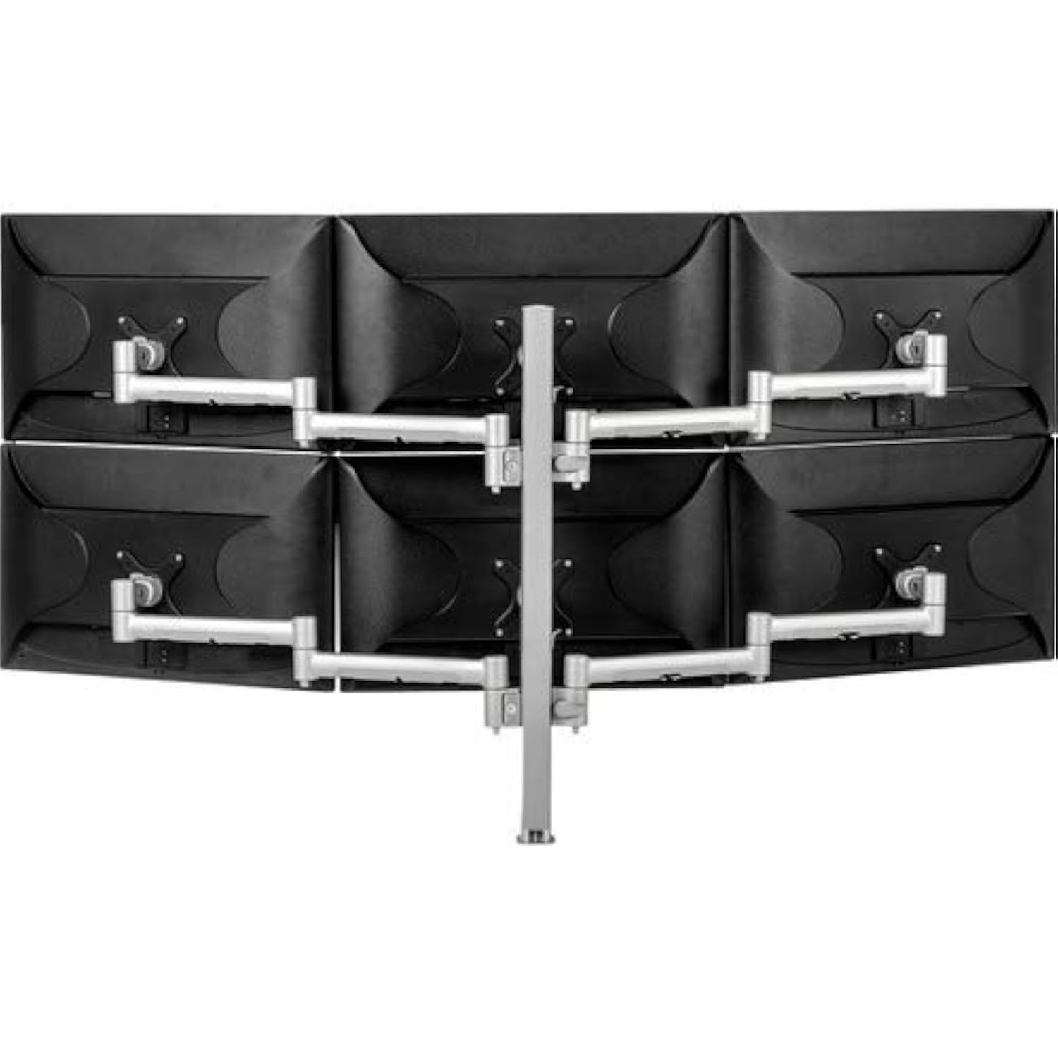 Atdec six Display Monitor arm Desk Mount - Flat and Curved screens up to 24in - Built-in arm
