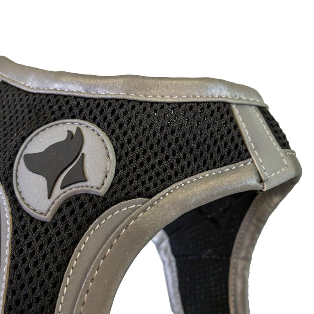 Croci C5081644 - Pettorina Riflettente Per Cani, Multicolore (Nero), M, 1 Pezzo